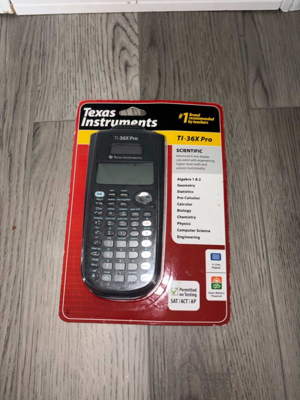 Texas Instruments TI-36X Pro Scientific Calculator in Black and Silver Packaging